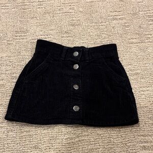Black Corduroy Skirt